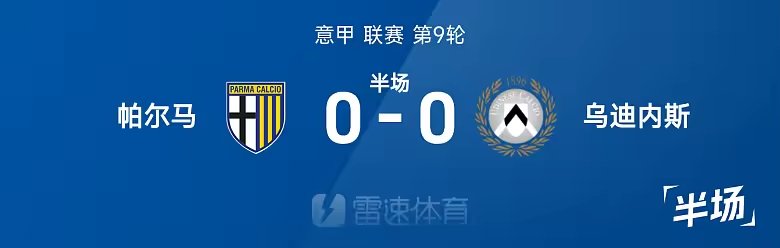 意甲半场卡马拉贝托拉造险帕尔马0比0乌迪内斯
